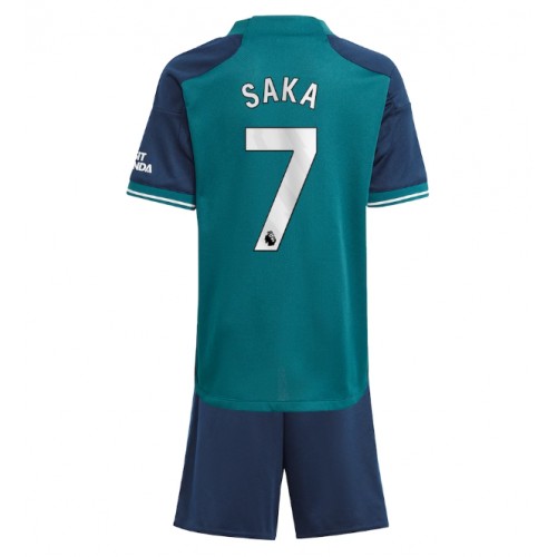 Dětský Fotbalový dres Arsenal Bukayo Saka #7 2023-24 Třetí Krátký Rukáv (+ trenýrky)